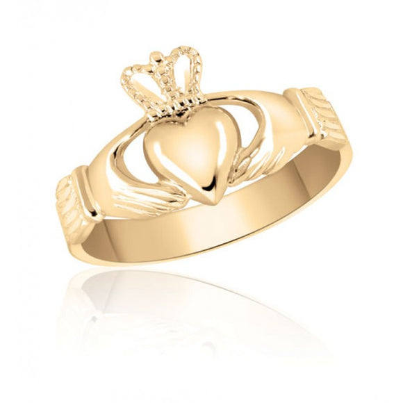 Ladies 10K Yellow Gold Claddagh Ring 77730477