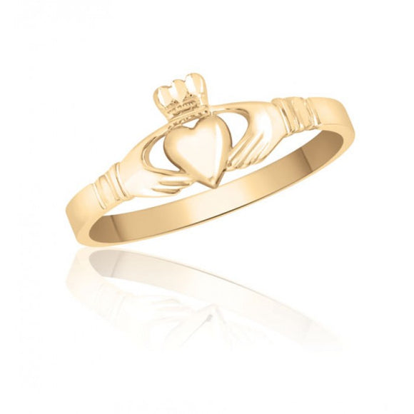 Ladies Claddagh Ring in 10K Yellow Gold 77730677