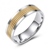 Two Toned 10K Gold Textured Wedding Band 881875688