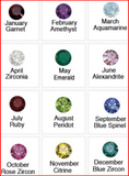 10K Yellow Gold - 6 Birthstone Family Charm 324-10