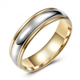 Two Tone 10K Gold Domed Wedding Band 881875388