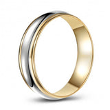 Two Tone 10K Gold Domed Wedding Band 881875388