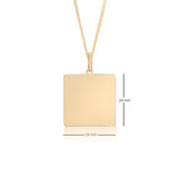 24mm 10K Yellow Gold Square Dog Tag 88194-0188YG