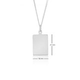 16 x 21 mm 10K White Gold Rectangle Dog Tag 88194-5788WG