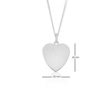 20x20mm 10K White Gold Heart Dog Tag 88194-6388WG