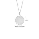 19mm Diameter 10K White Gold Round Dog Tag 88194-6788WG