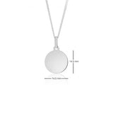 14.5mm Diameter 10K White Gold Round Dog Tag 88194-6988WG