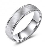 Matte 10K White Gold Wedding Band 881876588