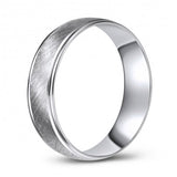 Matte 10K White Gold Wedding Band 881876588