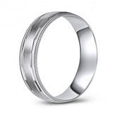 Milled Edge 10K White Gold Wedding Band 881876088