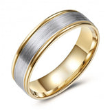 Two Tone 10K Brushed Gold Wedding Band 881875188