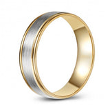 Two Tone 10K Brushed Gold Wedding Band 881875188