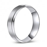 Matte Finish 10K White Gold Wedding Band 881877788