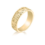 10K Yellow Gold Celtic Knot Wedding Band