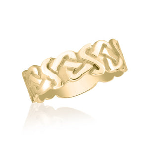 10K Yellow Gold Celtic Knot Wedding Band