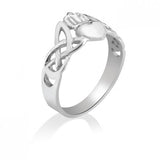 Celtic Knot Claddagh Ring in Sterling Silver 88334-3088