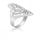 Sterling Silver Ladies Filigree Claddagh Ring 88334-4388