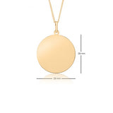 29mm Diameter 10K Yellow Gold Round Dog Tag 88369-0288YG