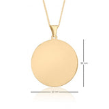 32mm Diameter 10K Yellow Gold Round Dog Tag 88369-0388YG