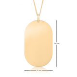 30x50mm 10K Yellow Gold Oval Dog Tag 88369-0988YG