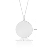 25mm Diameter 10K White Gold Round Dog Tag 88369-2788WG