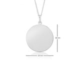 29mm Diameter 10K White Gold Round Dog Tag 88369-2888WG