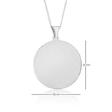 32mm Diameter 10K White Gold Round Dog Tag 88369-2988WG