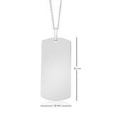 16x35mm Curved End Rectangle Dog Tag 88369-3488WG