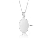 13x19mm 10K White Gold Oval Dog Tag 88370-4788WG