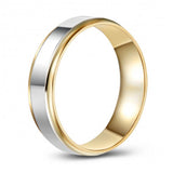 Two Tone High Polish 10K Gold Wedding Band 881875288