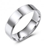 Simple Stylish 10K White Gold High Polished Wedding Band 881877488