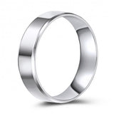 Simple Stylish 10K White Gold High Polished Wedding Band 881877488