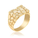 10K Yellow Gold Men's Nugget Ring 44MJB981544