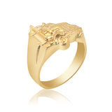 10K Yellow Gold Men's Truck Ring 44MJB983444