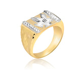 10K Two Tone Men's Eagle Ring