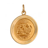 18.5mm 14K Yellow Gold Holy Baptism Medallion Pendant 33207-0633