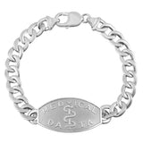 Silver Men's Medical ID Bracelet 33237-0933