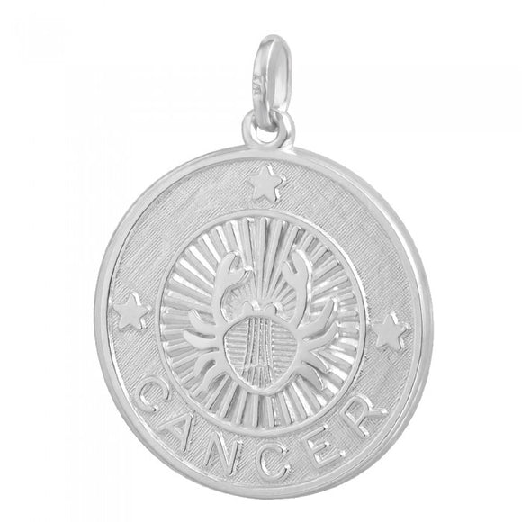 Sterling Silver Cancer Pendant 44235-1844-Cancer