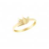 Bird Shaped Signet Ring - 10K Yellow Gold/White Gold/Pink Gold or Sterling Silver MJ405-89