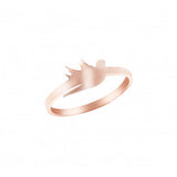 Bird Shaped Signet Ring - 10K Yellow Gold/White Gold/Pink Gold or Sterling Silver MJ405-89