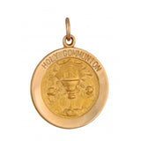 18.5mm 14K Yellow Gold Holy Communion Medallion Pendant 33207-2733