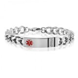 Ladies Stainless Steel Medical ID Bracelet with Cubics 77P5-6077