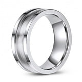 Two Tone Textured Cobalt Wedding Band KSCO-13