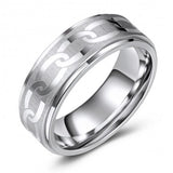 Chain-Link Etched Cobalt Ring KSCO-14