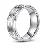 Chain-Link Etched Cobalt Ring KSCO-14