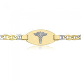 Ladies 10K Two Tone Medical Bracelet 10508