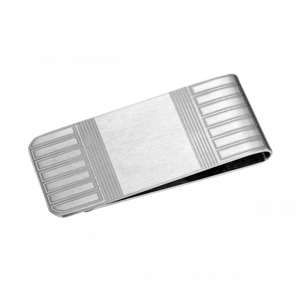 Matte Geometric Titanium Money Clip - Chic Gift Idea KSMCT03