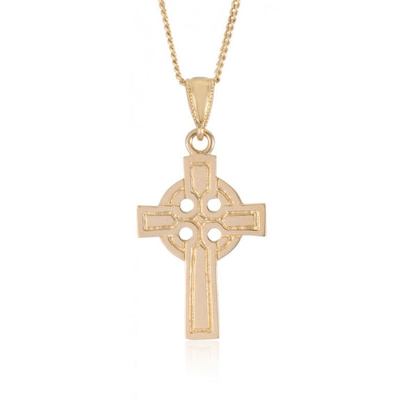 10K Yellow Gold Large Celtic Cross 77335-0377