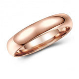 Classic Rose-Tone Tungsten Ring Band - Wedding - 5mm - Fashion - High Polish Finish - Unisex - Engravable - Domed MJ-TUR-448-116