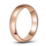 Classic Rose-Tone Tungsten Ring Band - Wedding - 5mm - Fashion - High Polish Finish - Unisex - Engravable - Domed MJ-TUR-448-116